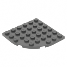 LEGO lapos elem lekerekített sarokkal 6x6, sötétszürke (6003)